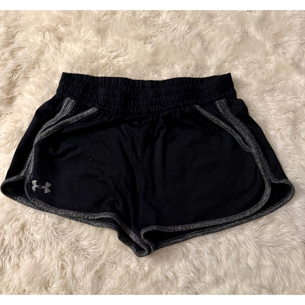 Under Armour Athletic Shorts Small Black Grey Pockets Athleisure Gorpcore Gym